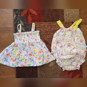 GAP Fruit Print Baby Onsie And Angel Dwar Sundress 12-18m